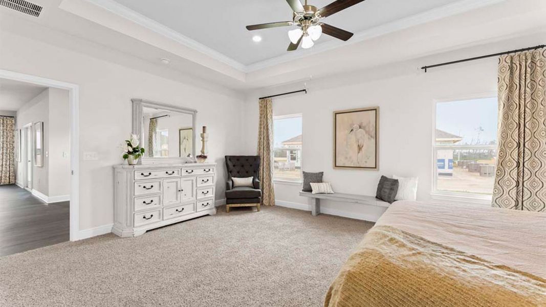 Representative furnished interior of a home built from the The Camden by D.R. Horton in Liberty, Panama City (Image 26).