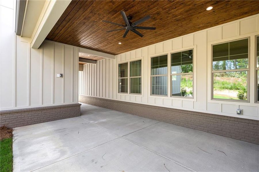 Exterior details and patio area of a home in , Newnan (Image 3).