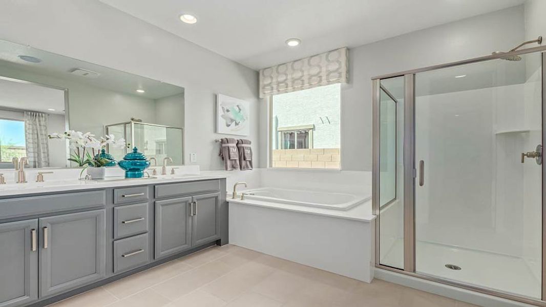 Representative furnished interior of a home built from the 45RM2 by Taylor Morrison in Almeria at Rancho Mercado, Surprise (Image 28). Representative furnished interior of a home built from the 45RM2 by Taylor Morrison in Almeria at Rancho Mercado, Surprise (Image 28).