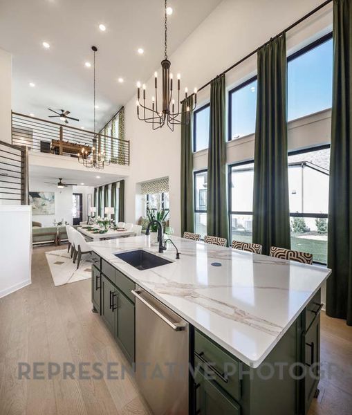 Furnished interior view inside a new home in Santa Rita Ranch: 40-45ft. lots, Liberty Hill (Image 12).