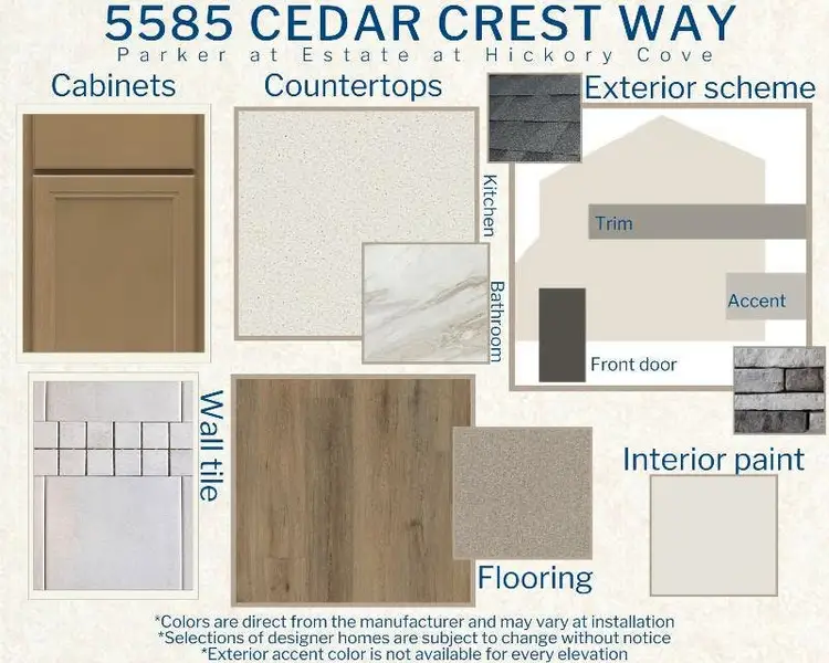 Parker - Colors for This Home Parker - Colors for This Home