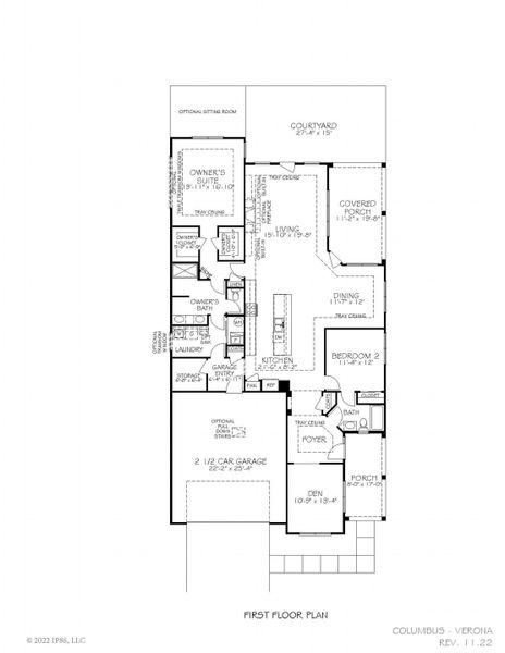 2D floor plan layout for the Verona by Epcon Communities in The Grove at Haven Hill, Lenoir City, TN (Image 4). 2D floor plan layout for the Verona by Epcon Communities in The Grove at Haven Hill, Lenoir City, TN (Image 4).