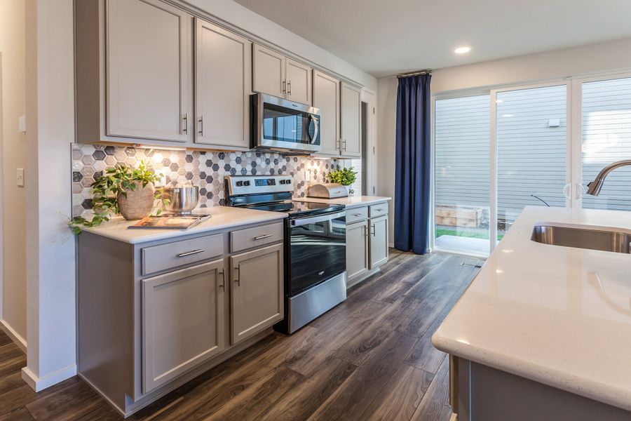 Representative furnished interior of a home built from the Newton by Hartford Homes in Trailside, Timnath (Image 34).