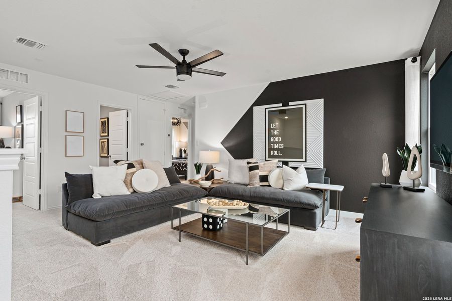 Furnished interior view inside a new home in , New Braunfels (Image 12).