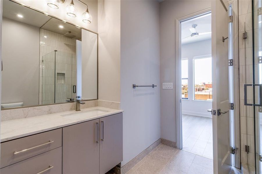 Furnished interior view inside a new home in , Dallas (Image 8).