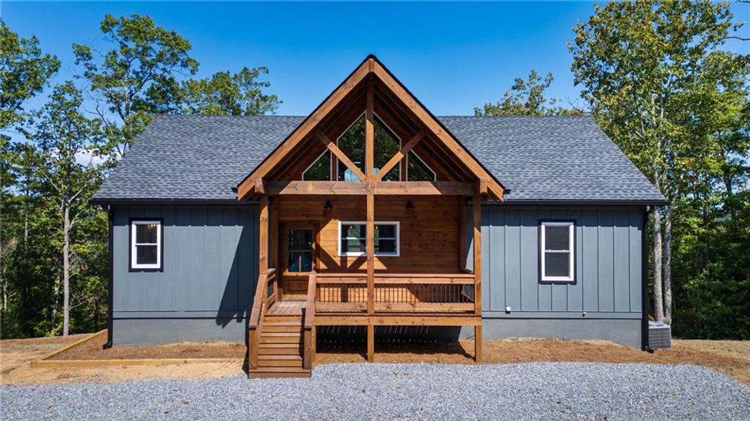Front exterior of a new home in , Ellijay, GA, highlighting curb appeal (Image 24).