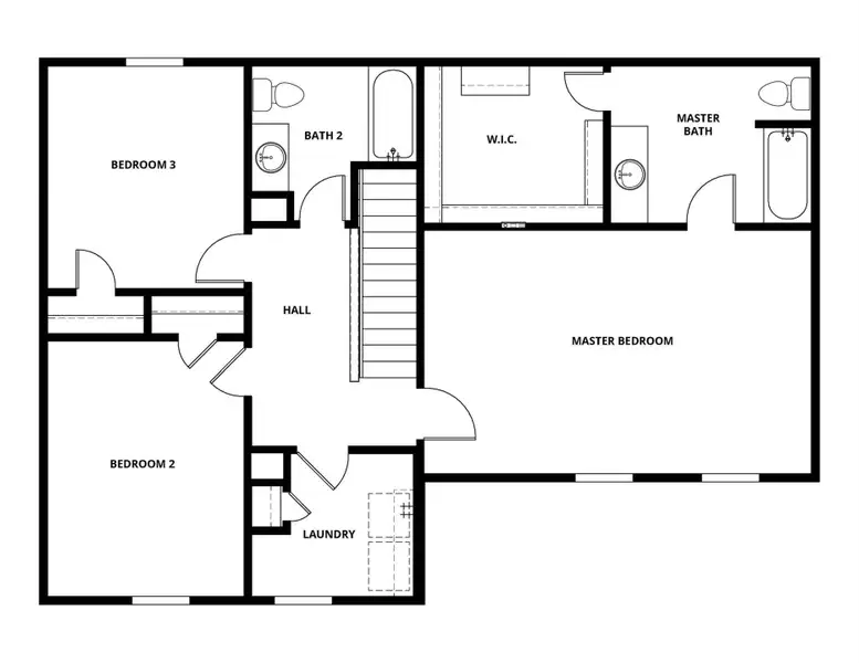 2D floor plan layout of this home in Cypress Trails at Bauer Landing, Hockley, TX (Image 3).