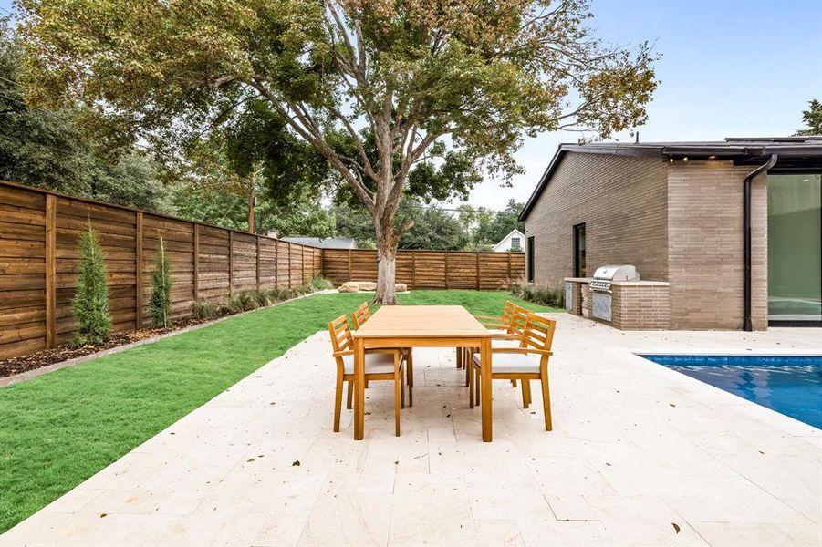 Exterior details and patio area of a home in , Dallas (Image 4). Exterior details and patio area of a home in , Dallas (Image 4).