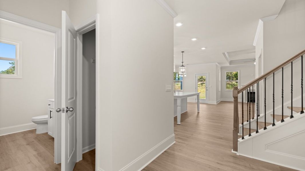 Representative unfurnished interior of a home built from the WINDSOR by D.R. Horton in Butner Estates, South Fulton (Image 30).