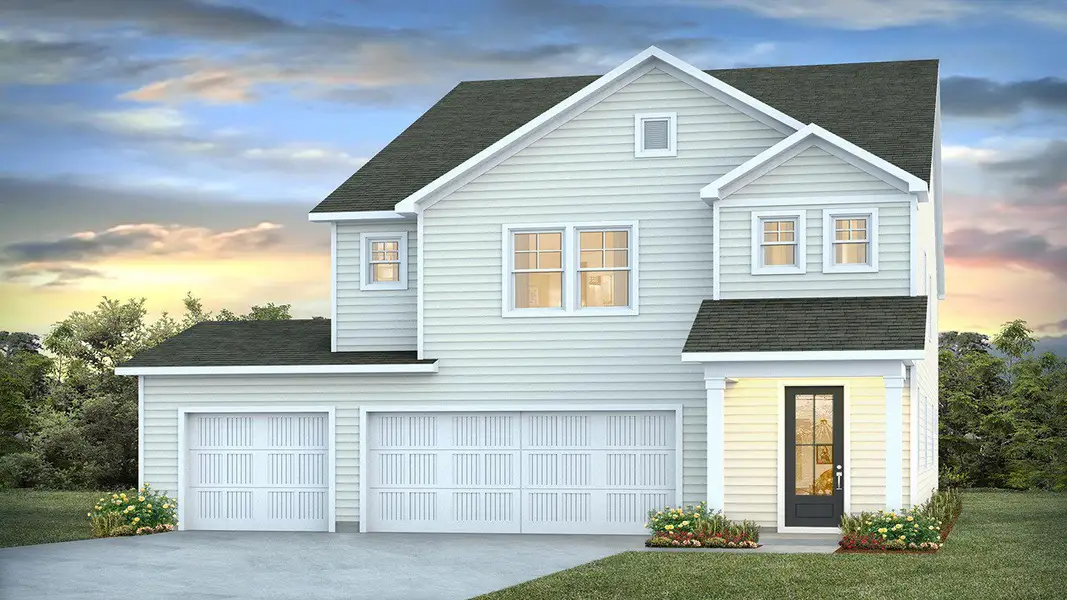 Representative exterior photo of a completed home built from the Iris by D.R. Horton in Berkeley Bay, Ridgeville, SC (Image 2).