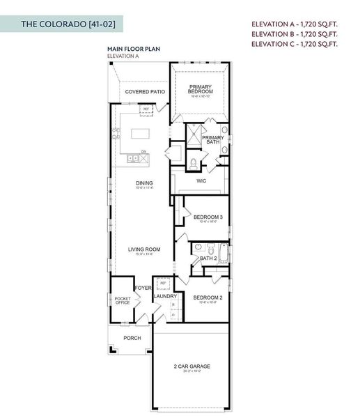 2D floor plan layout of this home in Stallion Run, Buda, TX (Image 4).