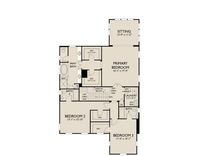 2D floor plan layout of this home in Midtown at Nexton, Summerville, SC (Image 5).