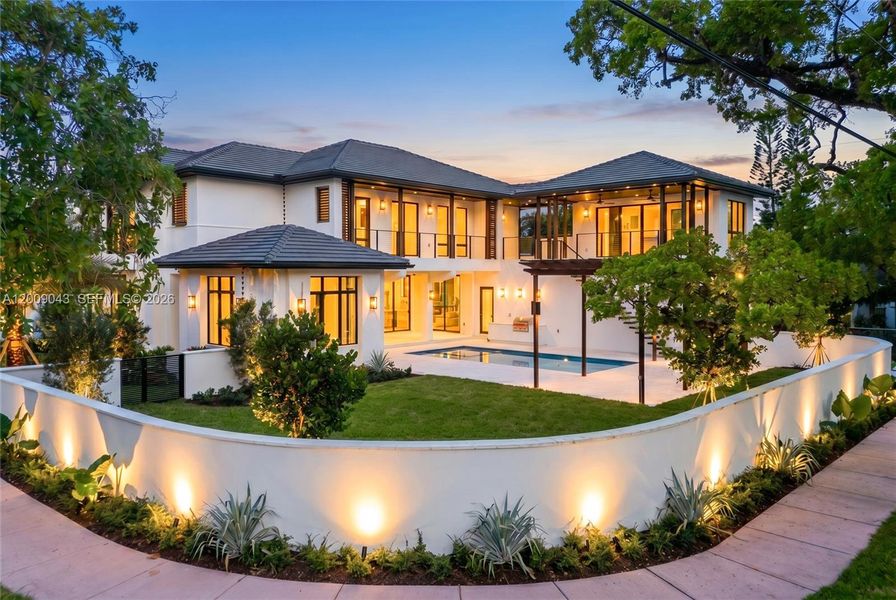 Exterior details and patio area of a home in , Coral Gables (Image 34).