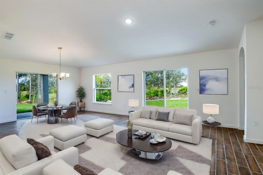 Furnished interior view inside a new home in , Kissimmee (Image 6).