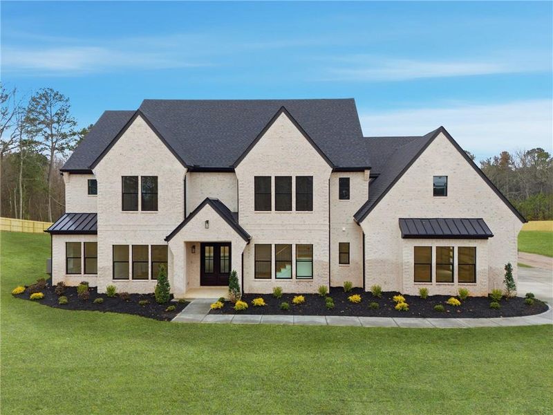 Front exterior of a new home in , Buford, GA, highlighting curb appeal (Image 2). Front exterior of a new home in , Buford, GA, highlighting curb appeal (Image 2).