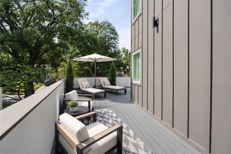 Exterior details and patio area of a home in , Atlanta (Image 22).