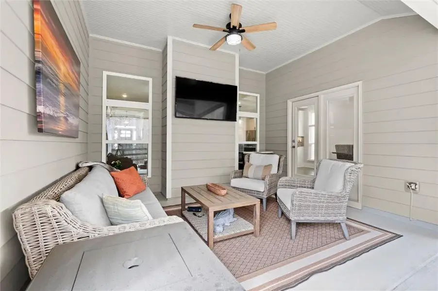 Exterior details and patio area of a home in , Woodstock (Image 32).