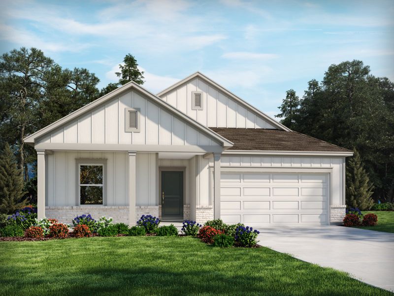 Representative exterior photo of a completed home built from the Newport by Meritage Homes in Carlton Landing, Rockvale, TN (Image 10).