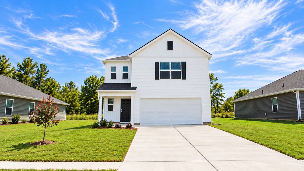 Front exterior of a new home in Evergreen Landing, Rossville, GA, highlighting curb appeal (Image 2).