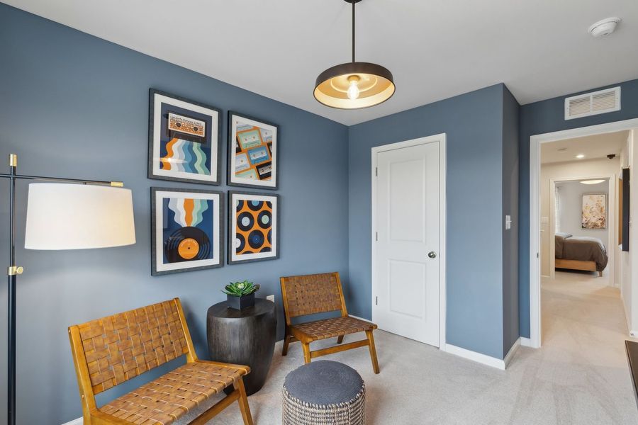 Representative furnished interior of a home built from the The Rutledge by Stanley Martin Homes in Essence at Trinity Townhomes, Columbia (Image 48).