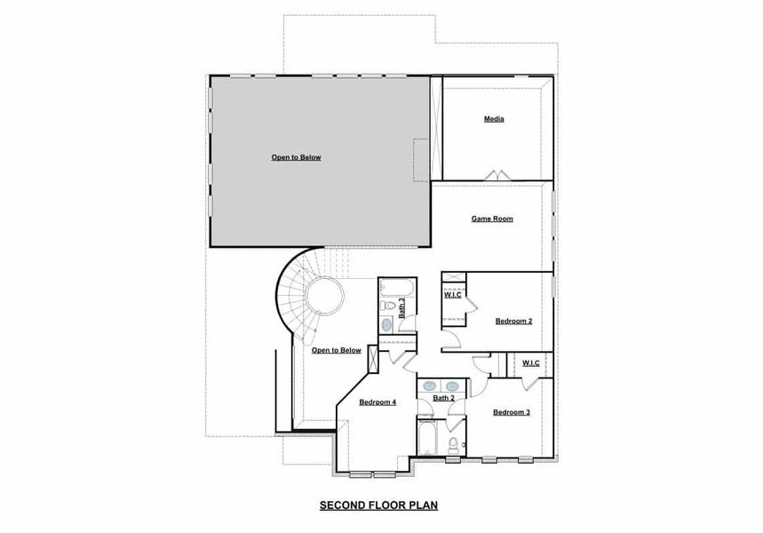 2D floor plan layout of this home in Bluffview Reserve, Leander, TX (Image 4). 2D floor plan layout of this home in Bluffview Reserve, Leander, TX (Image 4).