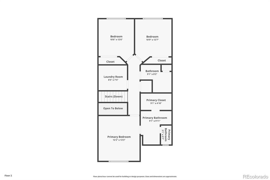2D floor plan layout of this home in Fickel Farm, Berthoud, CO (Image 6).