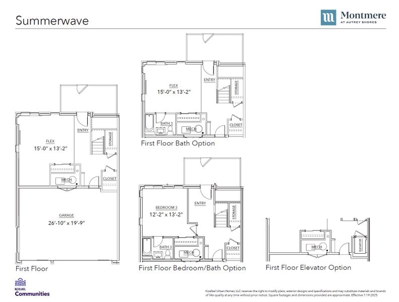 2D floor plan layout for the G by Koelbel and Company in Montmere at Autrey Shores, Superior, CO (Image 5).