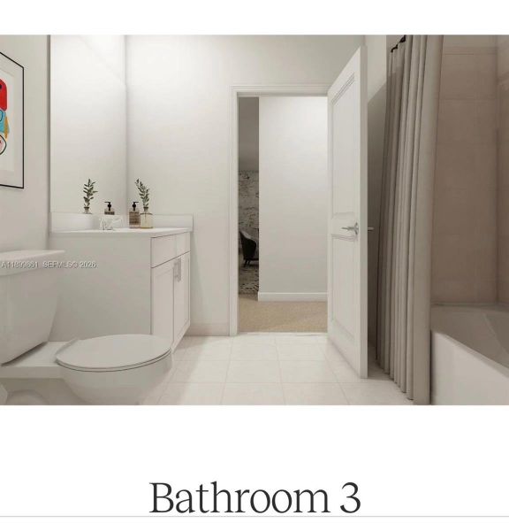 Furnished interior view inside a new home in Hawthorne at Galiano Pointe, Miami (Image 10).