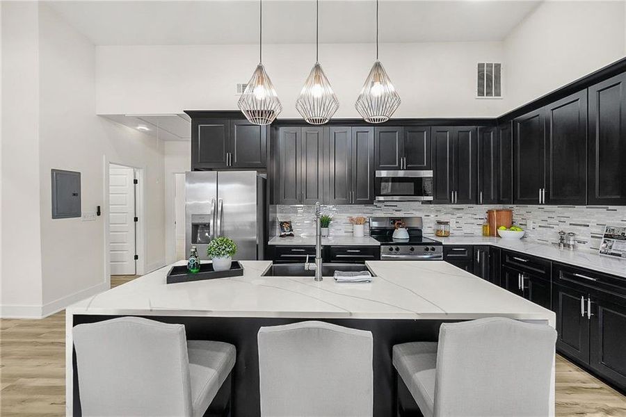 Furnished interior view inside a new home in , Atlanta (Image 18). Furnished interior view inside a new home in , Atlanta (Image 18).