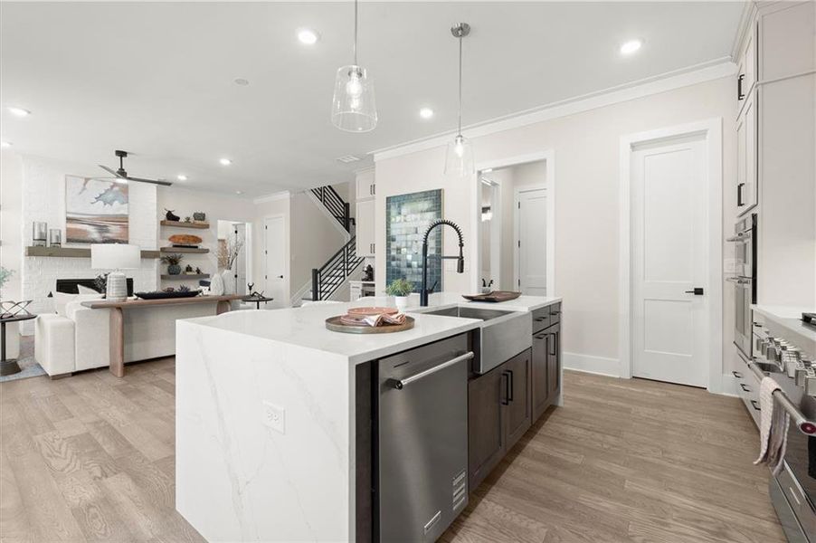 Furnished interior view inside a new home in Hillgrove Preserve, Powder Springs (Image 10).