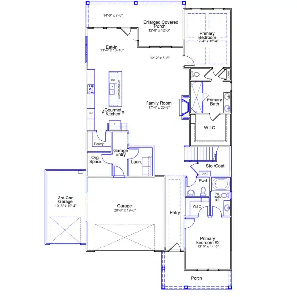 2D floor plan layout of this home in Meadows at Four Mile, Conway, SC (Image 3). 2D floor plan layout of this home in Meadows at Four Mile, Conway, SC (Image 3).
