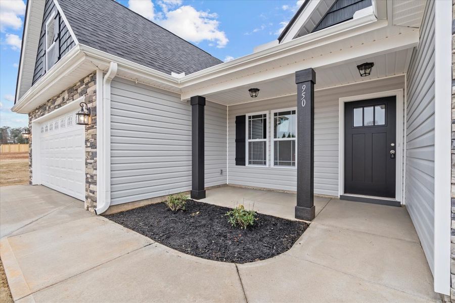 Representative exterior details of a home built from the Arcadia by Enchanted Homes in Guadalupe Heights, Seguin (Image 3).