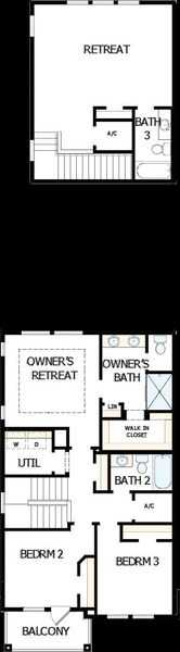 2D floor plan layout of this home in Seven Pines 24' Rear Entry Townhomes, Jacksonville, FL (Image 3). 2D floor plan layout of this home in Seven Pines 24' Rear Entry Townhomes, Jacksonville, FL (Image 3).