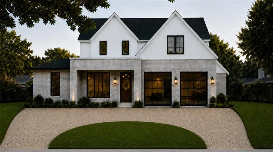 Front exterior of a new home in , Winter Park, FL, highlighting curb appeal (Image 1). Front exterior of a new home in , Winter Park, FL, highlighting curb appeal (Image 1).