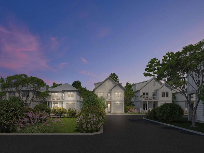 Representative exterior photo of a completed home built from the Pearl by Brock Built in Nautilus Pointe, Inlet Beach, FL (Image 26).