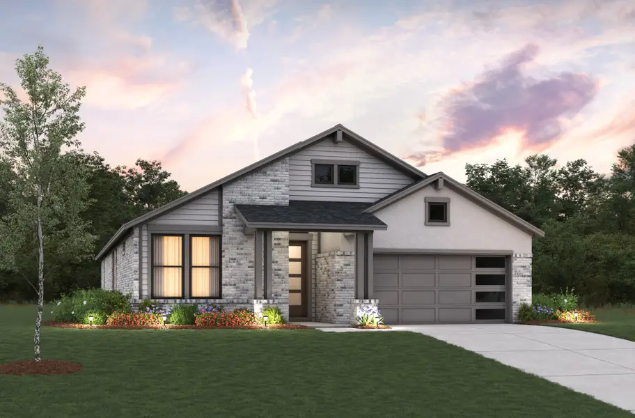 Representative exterior photo of a completed home built from the Mckinney by Beazer Homes in Ellwood, Iowa Colony, TX (Image 13).