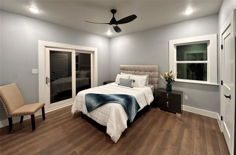 Primary bedroom has its own private balcony and walk in closet. Primary bedroom has its own private balcony and walk in closet.