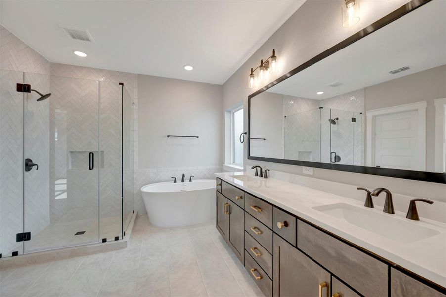 Furnished interior view inside a new home in Easthaven at Bridgeland Central - Vision Collection, Cypress (Image 5).