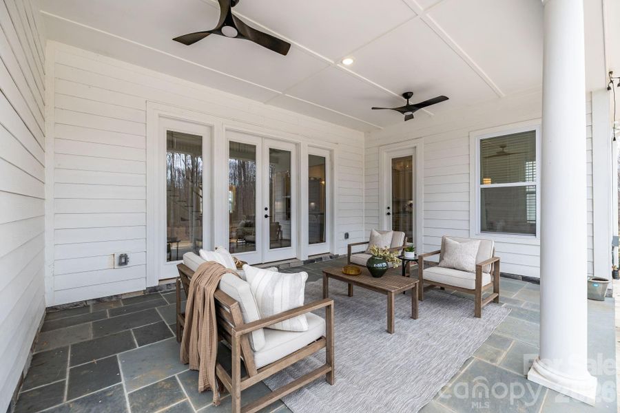 Exterior details and patio area of a home in , Indian Trail (Image 27).