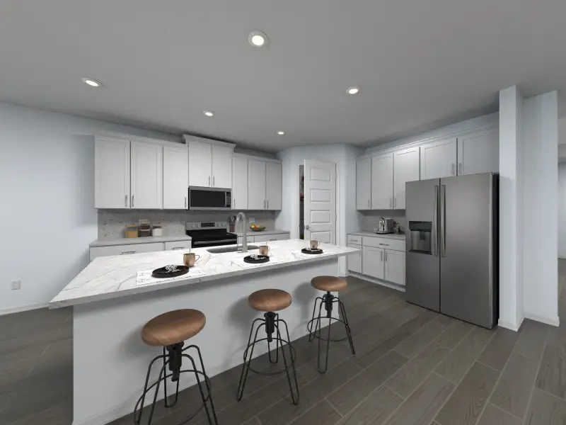 Furnished interior view inside a new home in Two Rivers - Signature Series, Zephyrhills (Image 4).