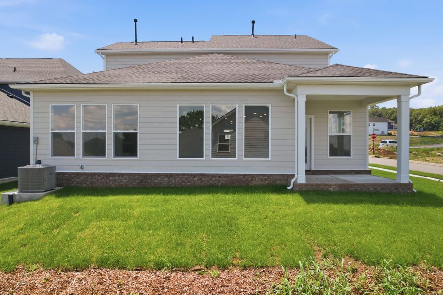 Exterior details and patio area of a home in The Preserve at Five Oaks, Lebanon (Image 3).