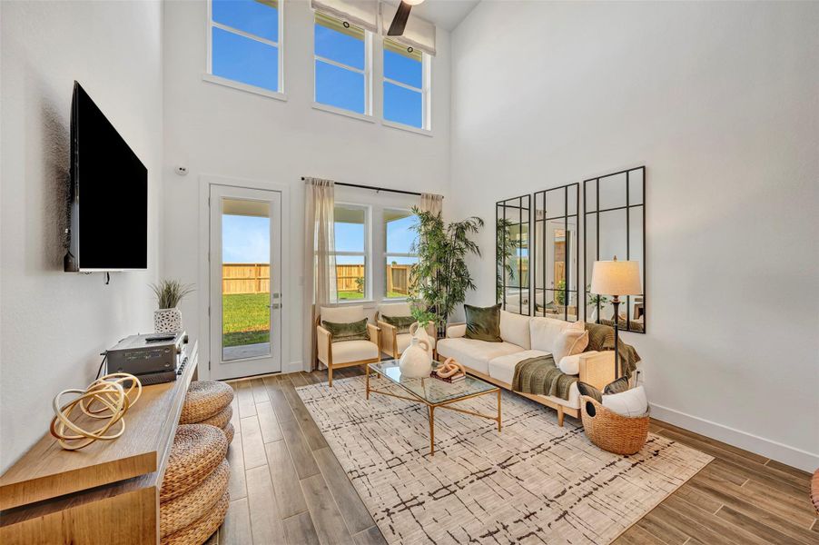 Open great room (*Photo not of actual home and used for illustration purposes only.)