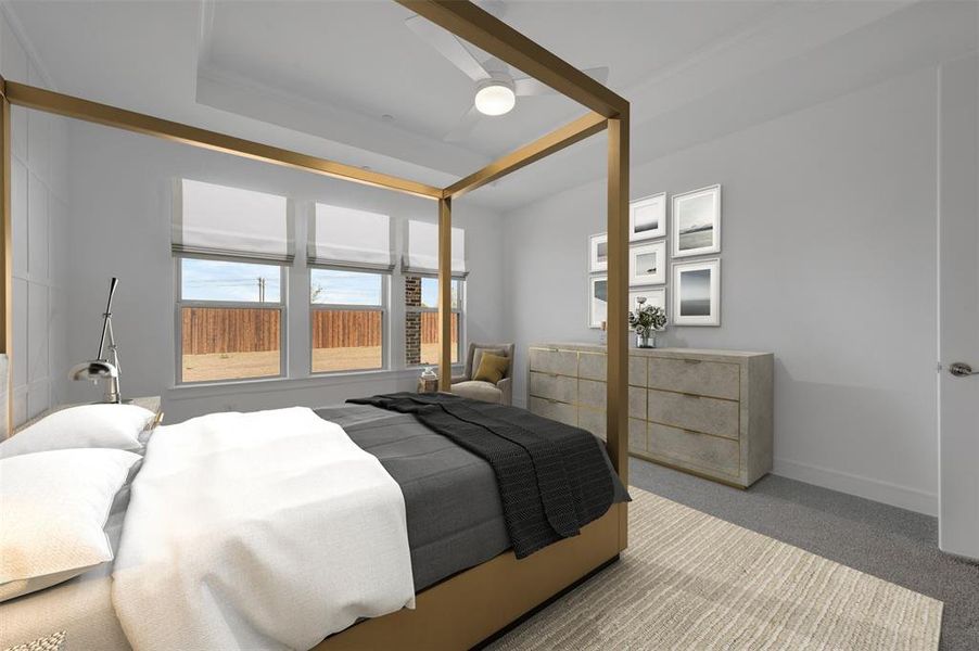 Furnished interior view inside a new home in Kreymer at the Park, Wylie (Image 19).