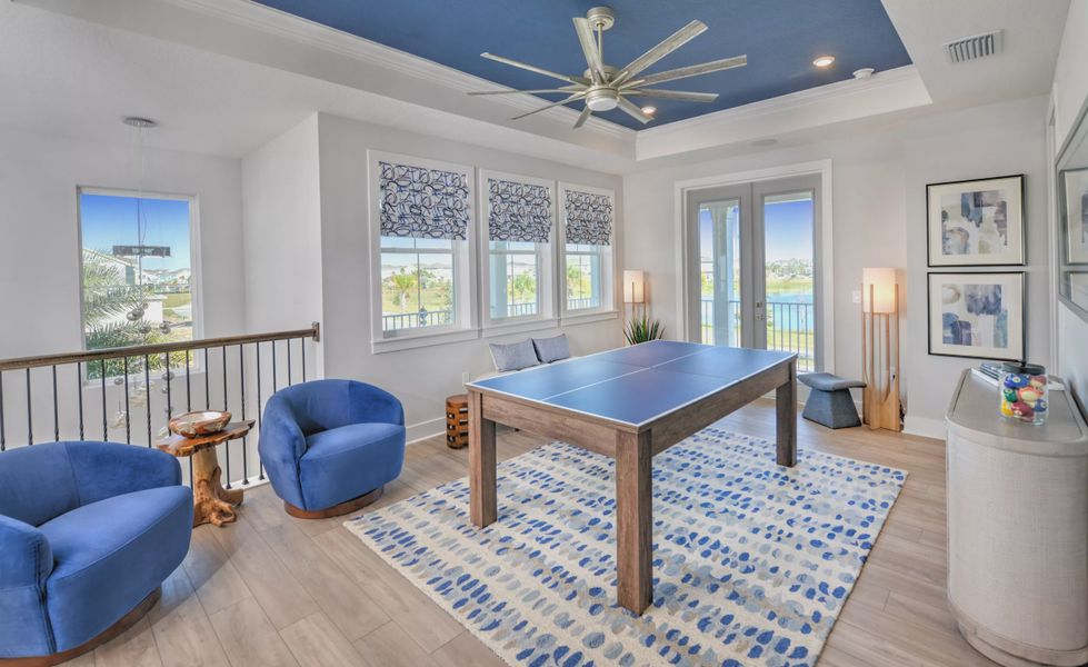 Furnished interior view inside a new home in Laureate Park, Orlando (Image 27).