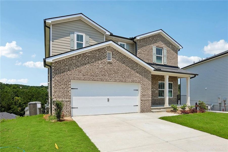 Front exterior of a new home in Ivey Township, Dallas, GA, highlighting curb appeal (Image 26). Front exterior of a new home in Ivey Township, Dallas, GA, highlighting curb appeal (Image 26).