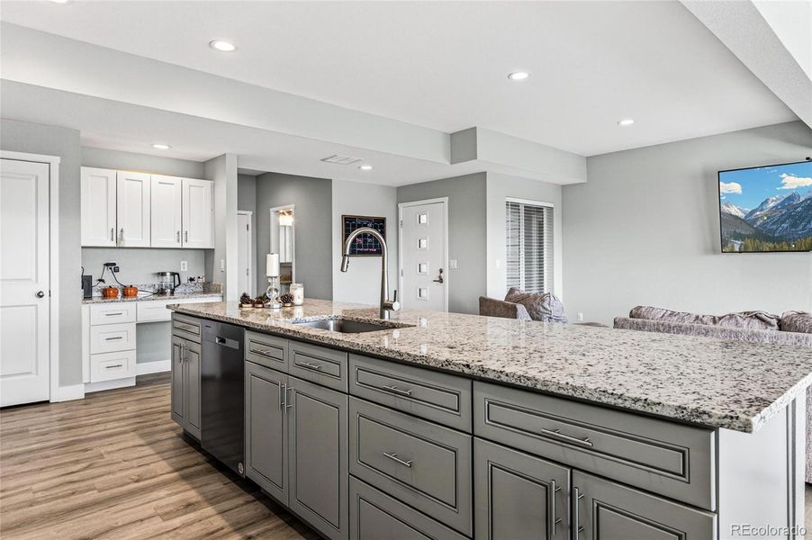 canned lighting and modern finishes. canned lighting and modern finishes.