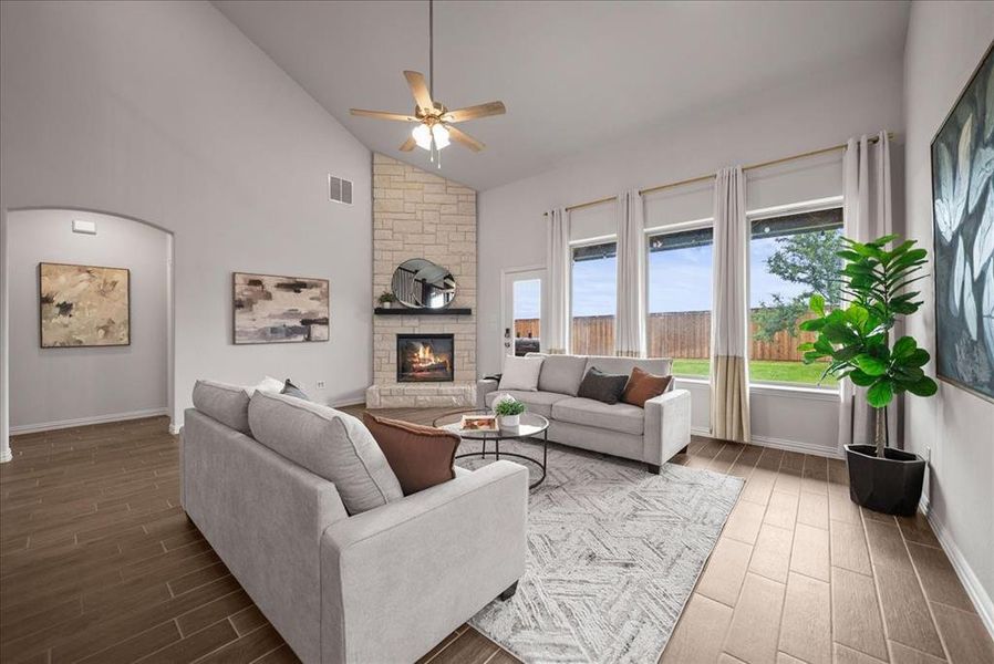 Furnished interior view inside a new home in , Little Elm (Image 31).