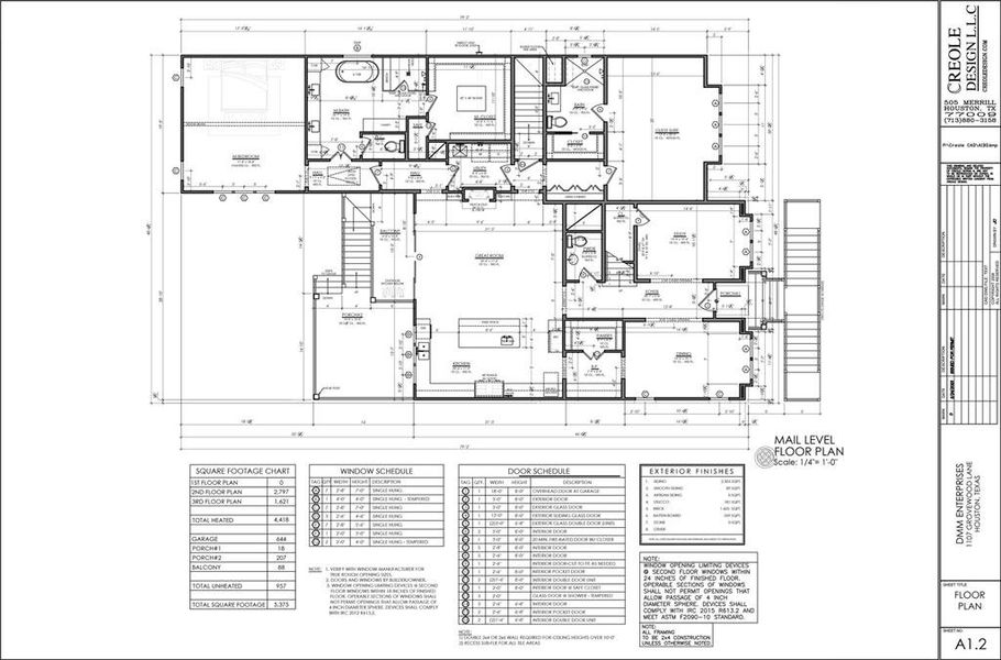 Main Level floor plan - Primary suite, guest suite, study, Kitchen offers an open floor plan.