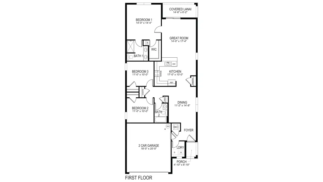 2D floor plan layout of this home in Sandal Key, Weeki Wachee, FL (Image 2). 2D floor plan layout of this home in Sandal Key, Weeki Wachee, FL (Image 2).