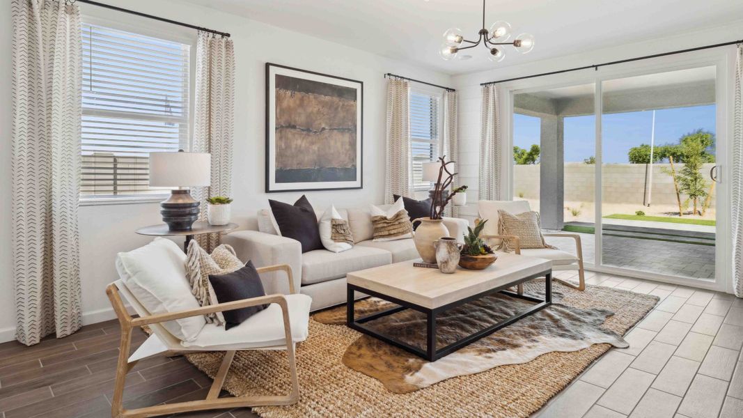 Representative furnished interior of a home built from the Mockingbird by D.R. Horton in Apache Farms, Buckeye (Image 13).